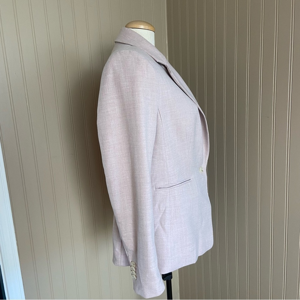 H&M Dust Pink Classic Blazer Women’s Size Large - Picture 5 of 8